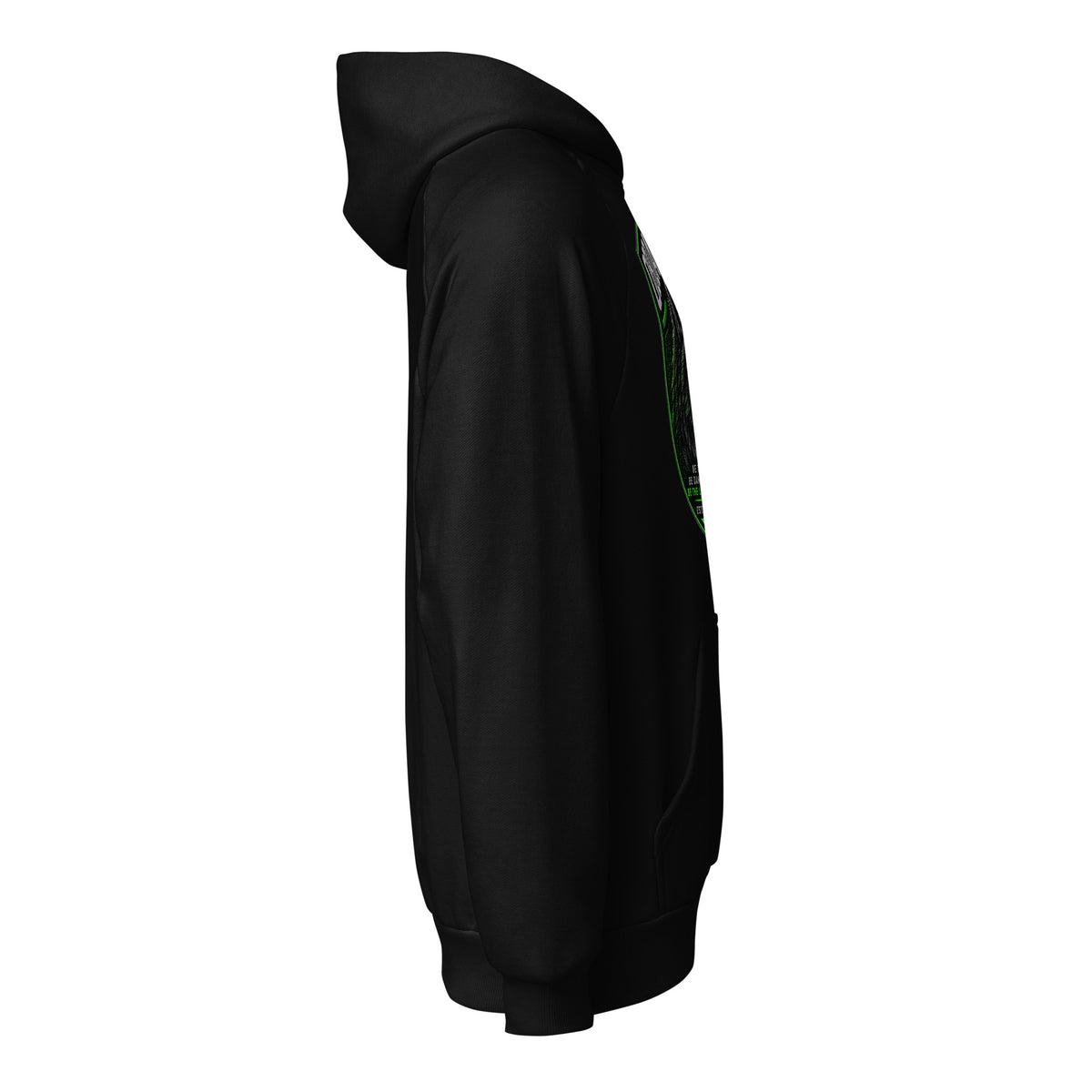 Black unisex heavy-weight hoodie from OB DANGEROUS, featuring the Lane Seven LS17001 design, perfect for gym and street wear.