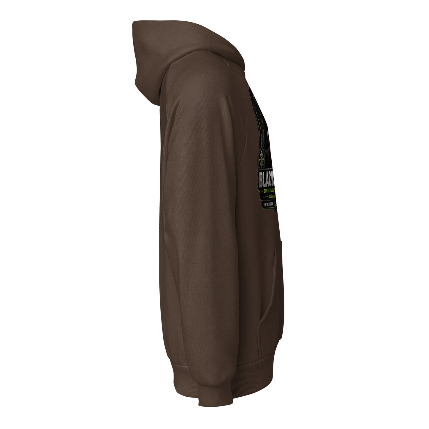 Black Sigma Not Today unisex super heavyweight hoodie in chocolate brown, featuring a cozy fit and stylish design by OB DANGEROUS.