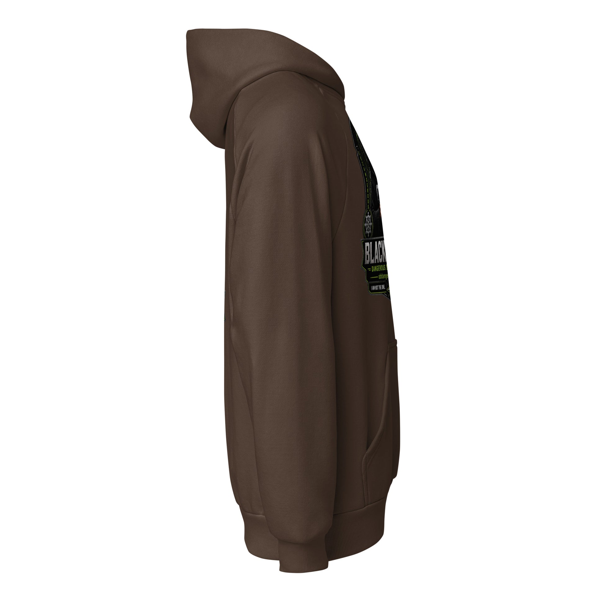 Black Sigma Not Today unisex super heavyweight hoodie in chocolate brown, featuring a cozy fit and stylish design by OB DANGEROUS.