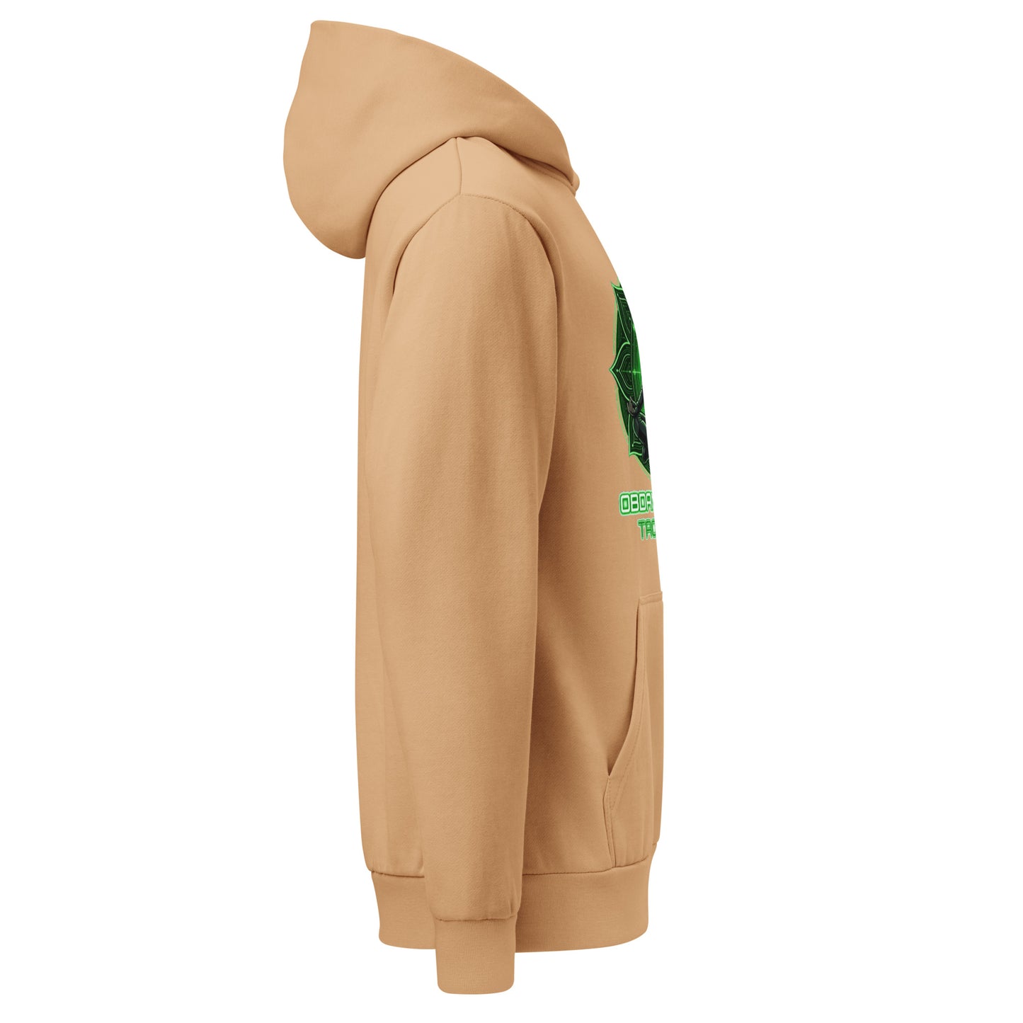 Unisex garment-dyed hoodie by OB DANGEROUS, featuring a casual urban style with a pigment finish and relaxed fit.