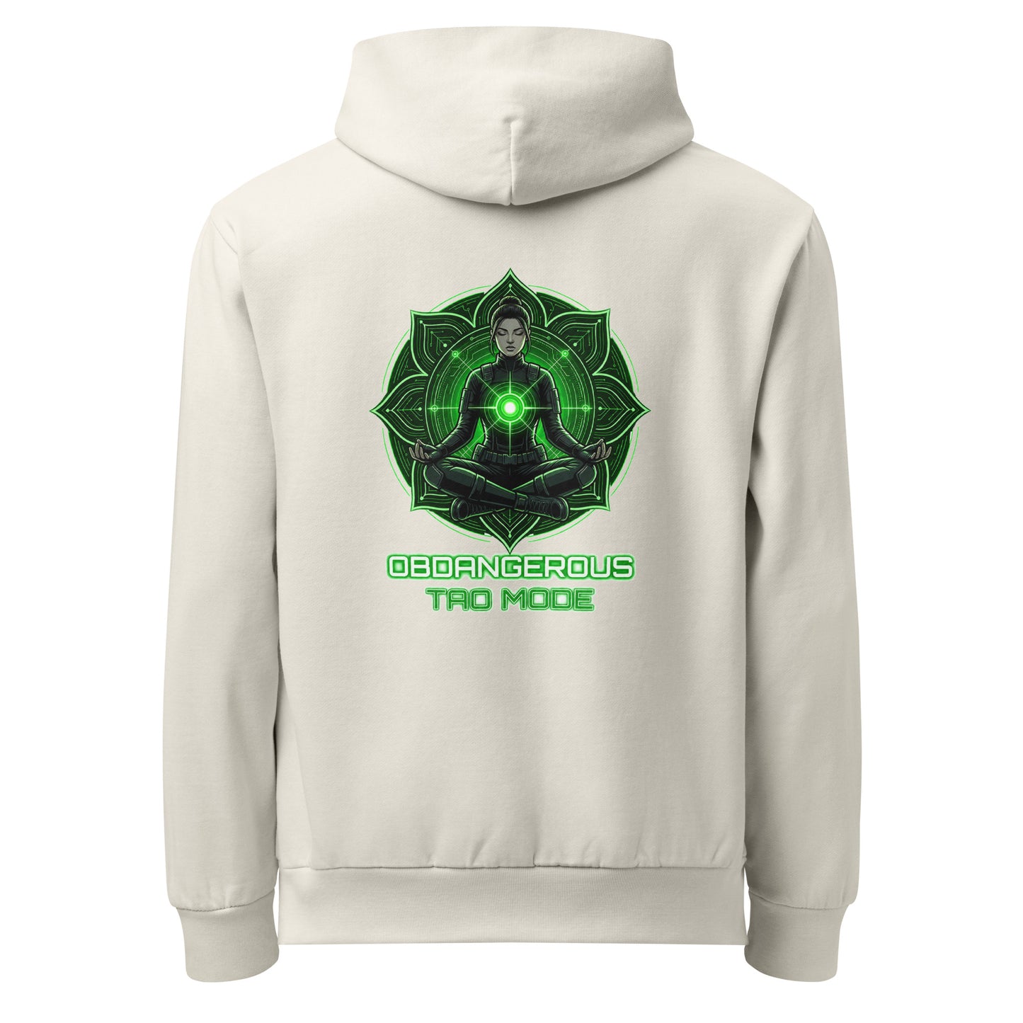 Unisex garment-dyed OBD Tao Urban hoodie in Lunar Rock color, featuring a relaxed fit and casual streetwear style.
