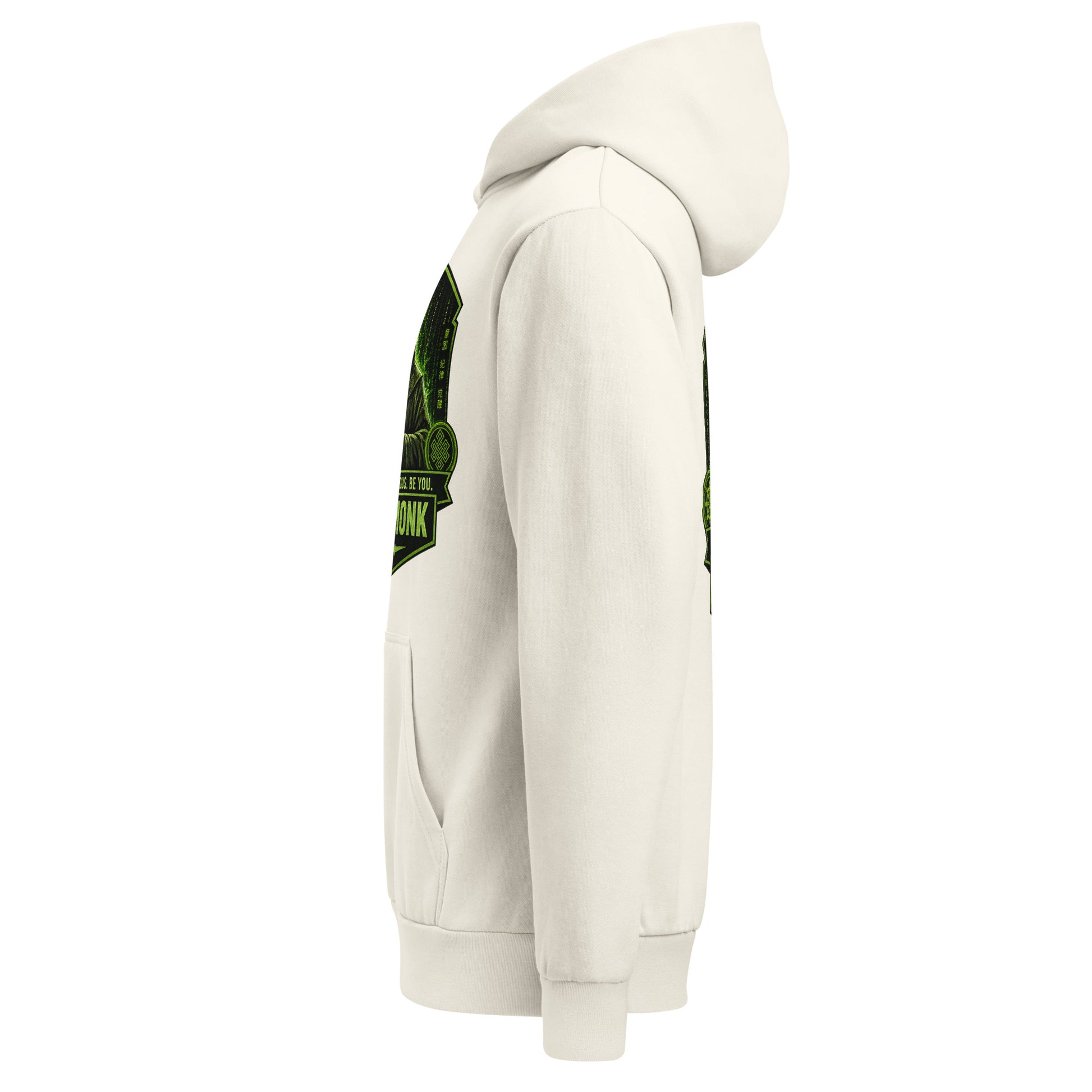 Unisex garment-dyed hoodie in lunar rock color by OB DANGEROUS, featuring a casual urban style suitable for gym and streetwear.