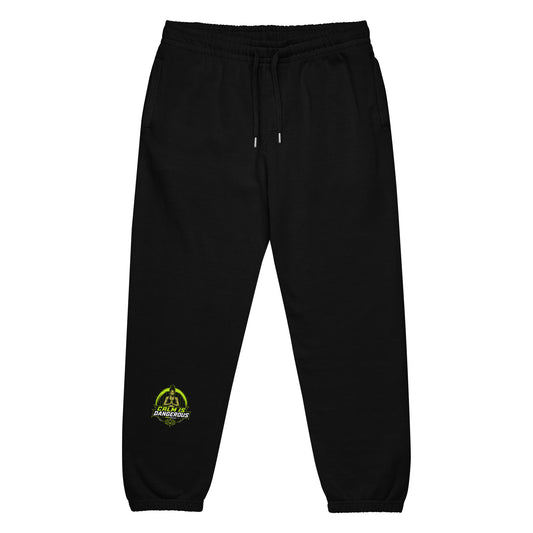 Black OBD Tao Calm Urban sweatpants for men and women, featuring a relaxed fit and stylish design for gym and street wear.
