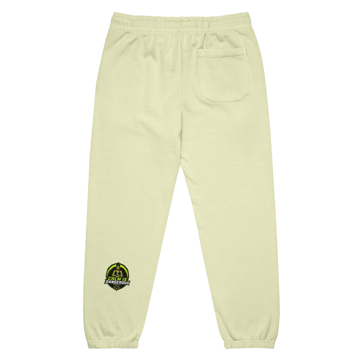 Unisex pistachio OBD Tao Calm Urban sweatpants with back pocket, casual streetwear style, designed for comfort and versatility.